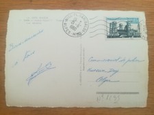 Timbre sur carte  N°1235 cachet NICE PL GARIBALDI 1960