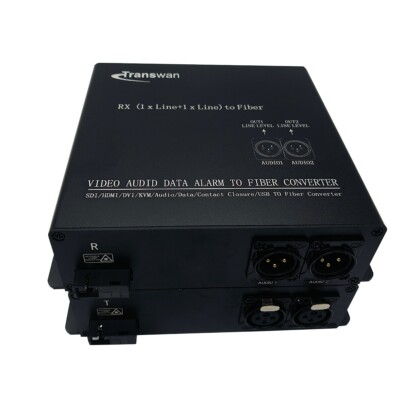 Mic & Line Level (input)/ 2 Ch Line (output) XLR Balanced Audio over Optic Fiber