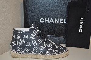chanel lace up espadrilles