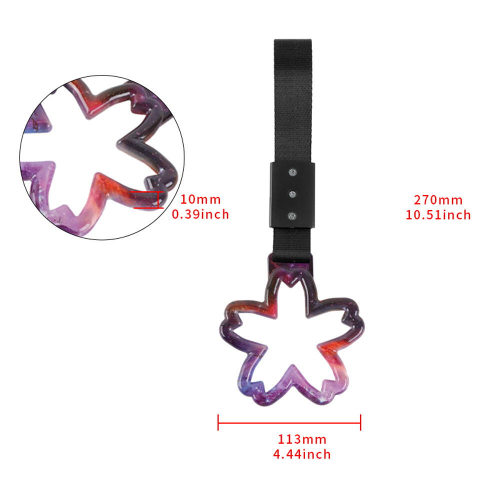 Car Accessory JDM Flower Sakura TSURIKAWA Galaxy Ring BK Nylon