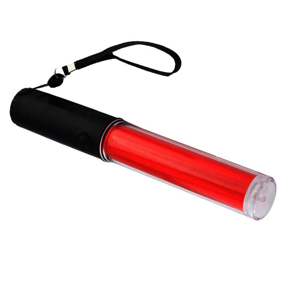 New 4x Traffic Wand Baton LED Flashlight Beacon Fluorescent Lamp Road Control 26 - Image 3 of 4