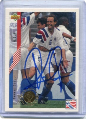 1994 Upper Deck Soccer - THOMAS DOOLEY - Heroes All Star Autograph - USA