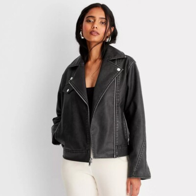 Women's Moto Jacket - Universal Thread Black S