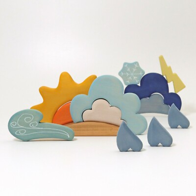 Grimm's Bauspiel Wetter 10678 Ab 3 Jahren aus Holz Grimm  Grimms + BONUS