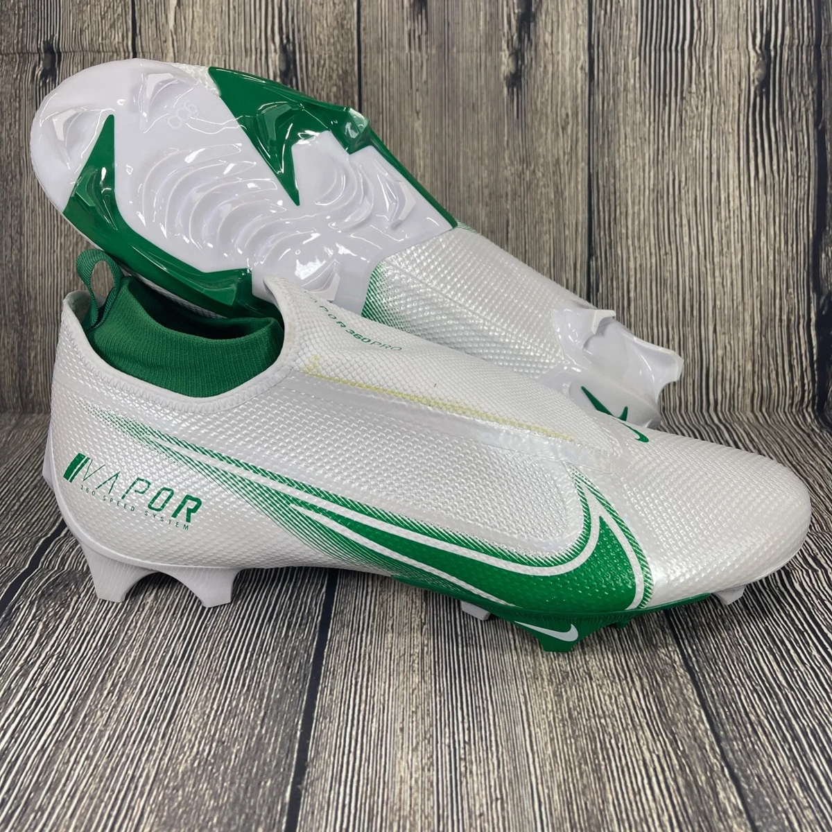Size 14 - Nike Vapor Edge Pro 360 Football Cleats Green White (AO8277-105) NEW! Nike Vapor Edge Pro 360 2  main image 4