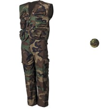 MFH Kinder Anzug Weste Hose Bermuda Survival Kids Unisex Army Outdoor Tarnhose