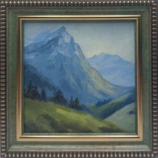 Mountain Landscape Oil Painting Original Artistic Realistic Painting 4x4