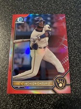 2022 Bowman Draft Chrome BDC#115 Jackson Chourio Red 5/5