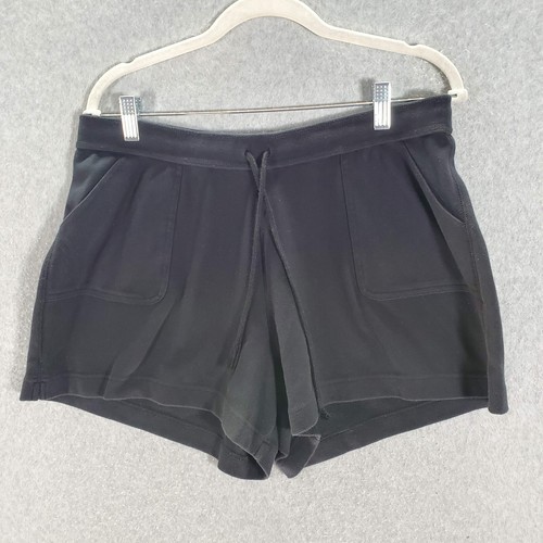 Fashion Bug Women Activewear Shorts XL Black Elastic Waist Sweat Inseam
