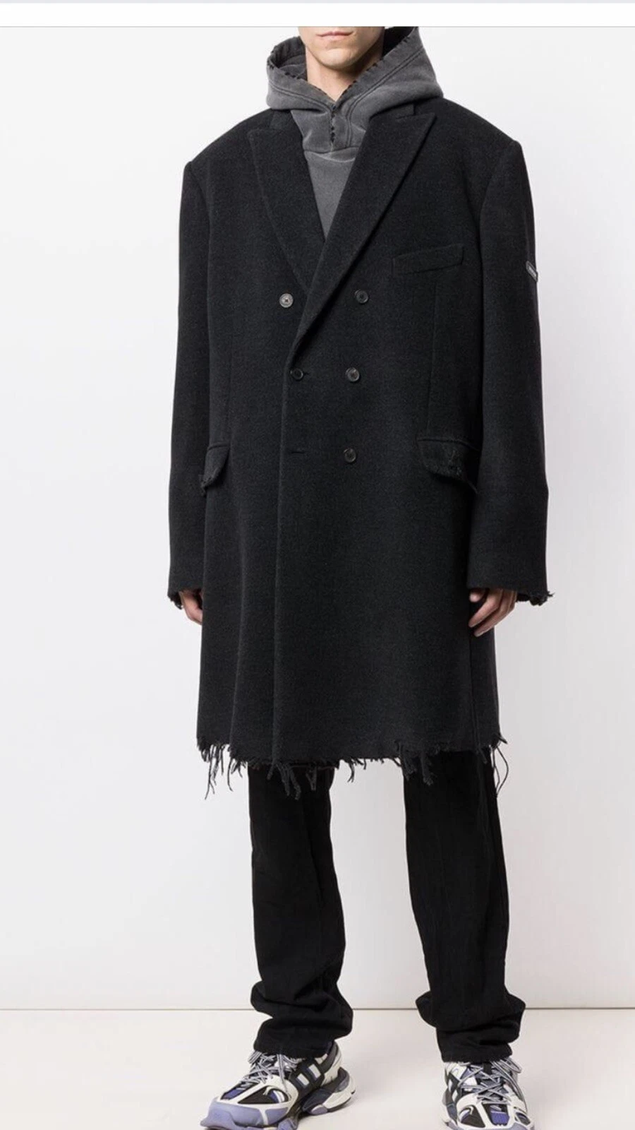 Cappotto con effetto invecchiato Balenciaga oversize. 48 M. $3300