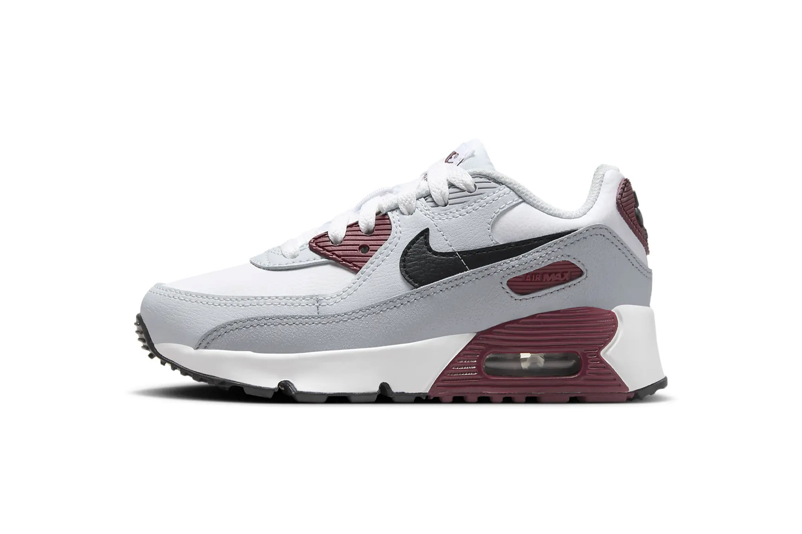 Кроссовки для маленьких детей Nike Air Max 90 LTR Белый/черный-Темно-красный Team (CD6867 125)
