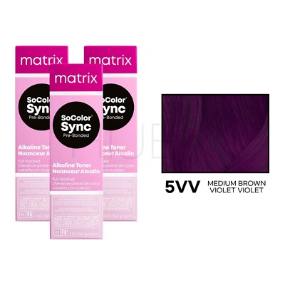 [3PACKS] MATRIX SoColor Sync Pre-Bonded Alkaline Toner (CHOOSE YOUR COLOR)