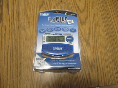 Rolodex Franklin Electronics E-Z File Pro Organizer RK-8203 Blue New Sealed