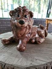 Vintage Kimble Mold 1985 Ceramic Brown Lion  NICE 6½"x9" approx.