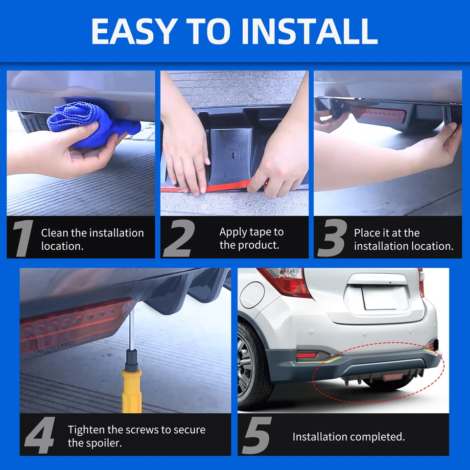 Kit de carrocería divisor alerón difusor parachoques trasero coche con LED para Honda Odyssey Foto 4 de 4