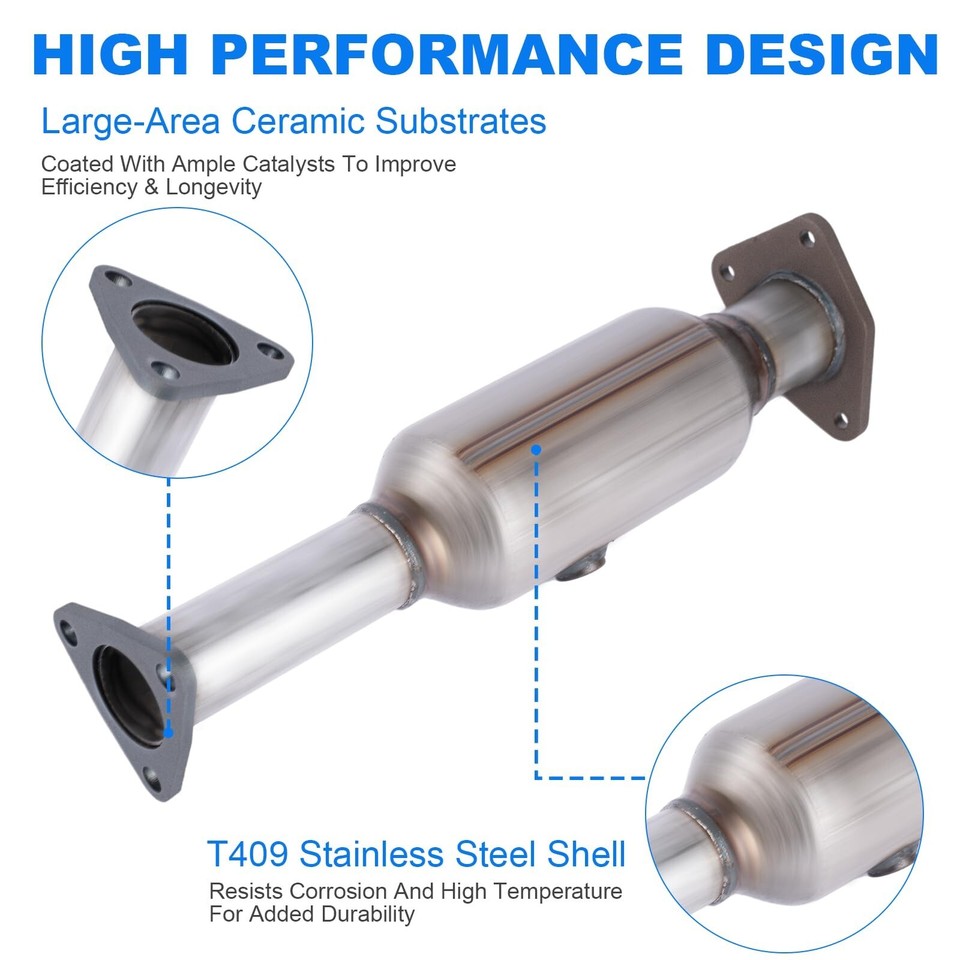 High Flow Front Catalytic Converter Kit Compatible with Honda Accord