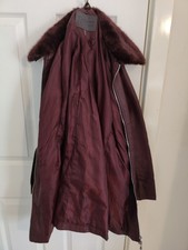 Ci Sono Faux Leather Burgundy Overcoat