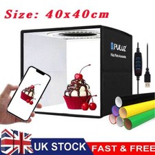 Light Box Photography 40cm / 16" x 16'', Portable Photo Booth Box 144 LED Lights