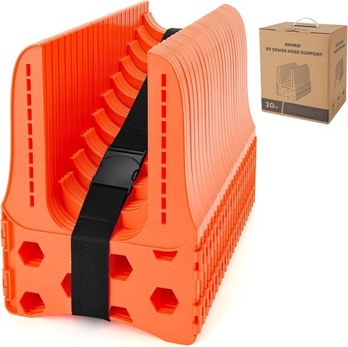 RV Sewer Hose Support 20FT Heavy-Duty Adjustable for Campers with Carrying Strap