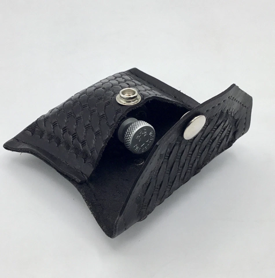 HKS Speedloader 10, 6 Load .38 & .357 w/ Leather Single Snap Braided Belt Pouch - Image 4 of 4