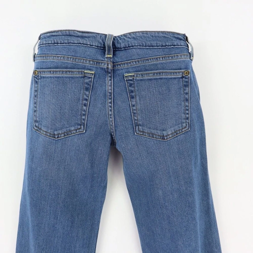 Pantalones de mezclilla Chadwick's tiro bajo bootcut para mujer talla 2P azul mezcla de algodón Foto 3 de 4