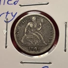 (1) Beautiful Toned Antique 1891-P Seated Liberty Dime VF-VERY FINE NICE DETAIL