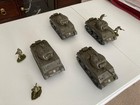 New Ray 1/32 WW2 Fury US Sherman Identical Tanks x 4 for wargames or dioramas