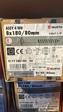 Würth ASSY 4 WH TellerkopfschraubeTeilgewinde Scheibenkopf 8X180/80 50 Stk.