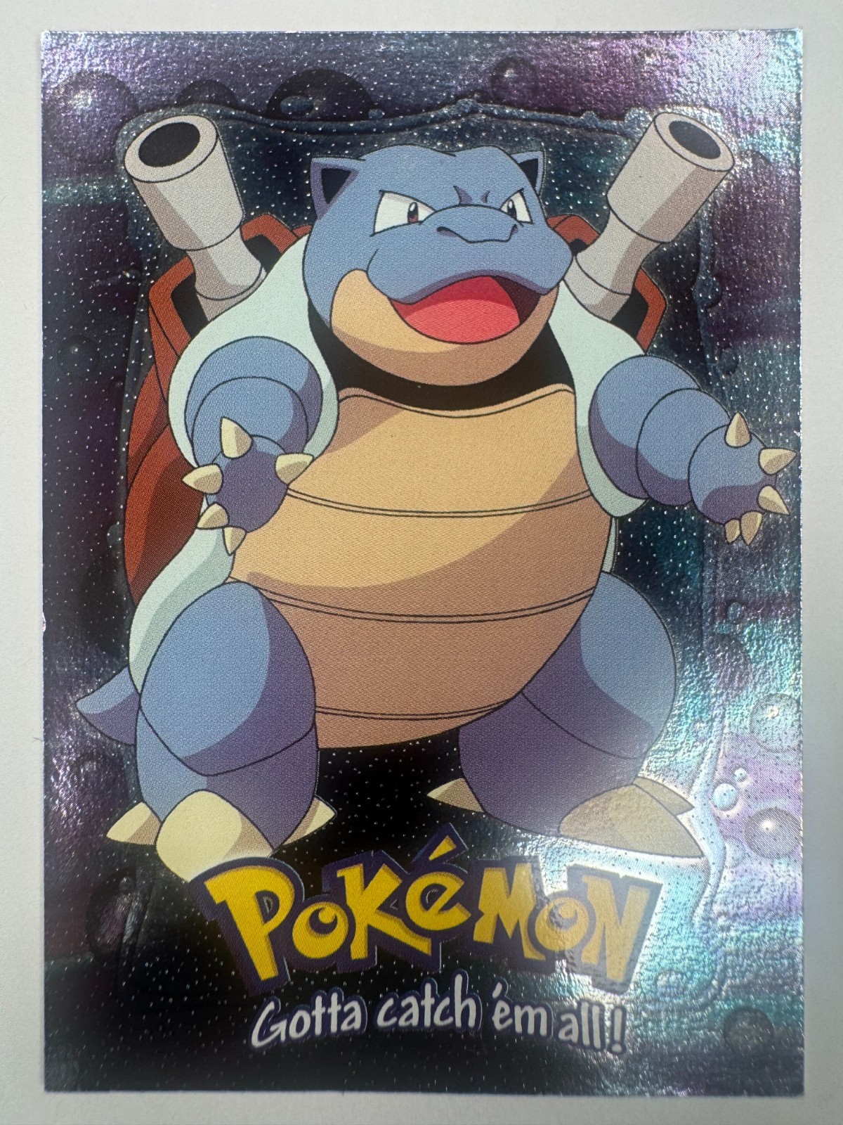 1999 Topps Pokemon Blastoise #09 E9 of 12 Stage 3 Holo Foil Black Logo