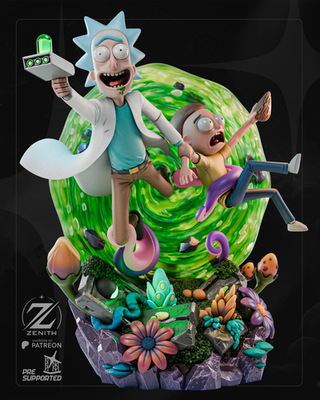Rick & Morty Portal Jump | Zenith Studios | High Quality Unpainted
