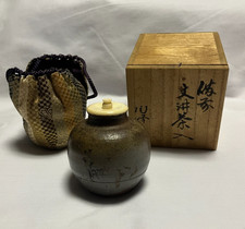 Japanese Vintage Tea Caddy Chaire Tea ceremony utensils Bizen ware Tea Container
