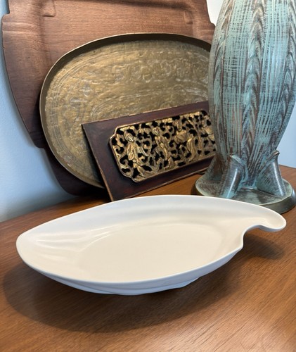 VTG Terrace Ceramics USA 6229 Console Bowl – Ivory Freeform Mid-Century Modern - Picture 3 of 10