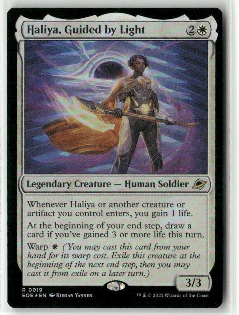 MTG Haliya, Guided by Light 0019 Foil Edge of Eternities NM EOE | eBay