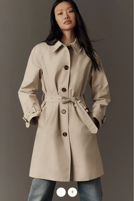 Light Sand~Barbour MAIA LONGLINE WATERPROOF TRENCH COAT MSRP$495