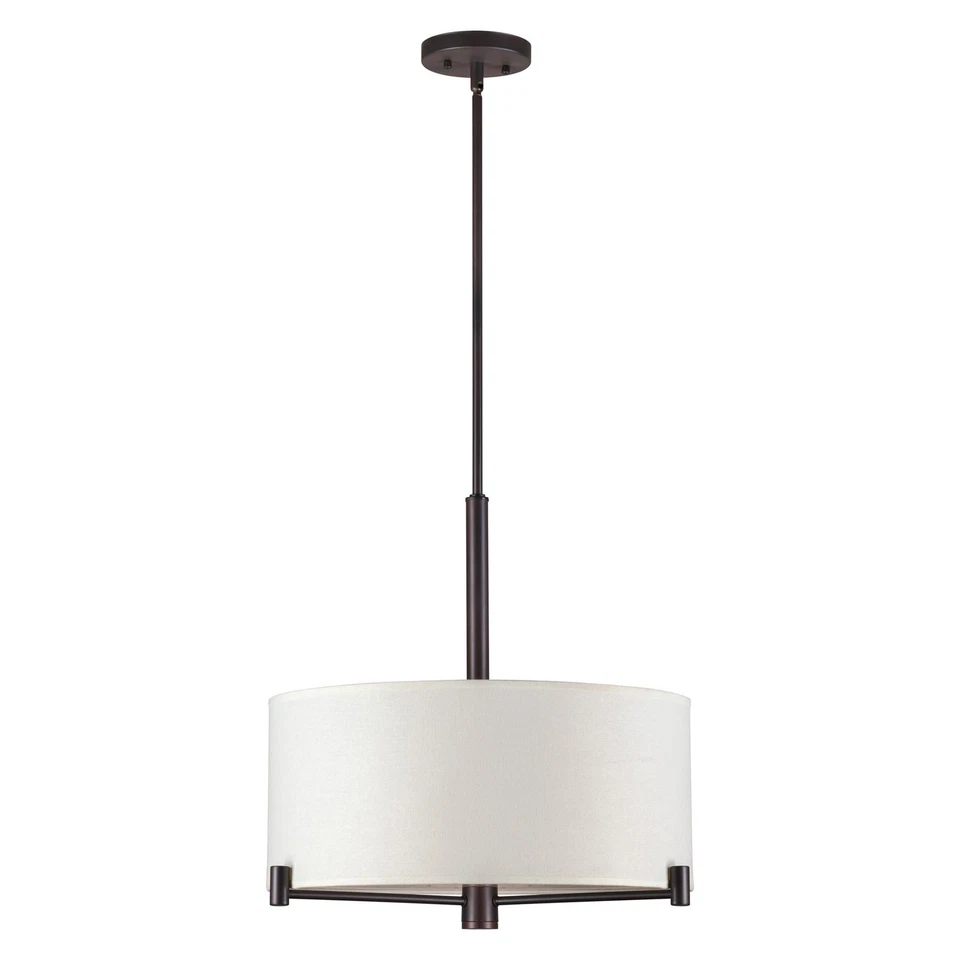 Forte Lighting 2663-03 3 Light 18"W Pendant - Bronze - Image 4 of 4