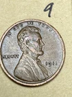1911 (P) LINCOLN WHEAT CENT, "EXTREMELY FINE" condition #9