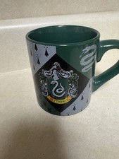 Harry Potter Wizarding World Slytherin House Cup Crest 14 oz Ceramic Coffee Mug