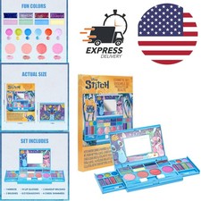 Portable Beauty Set for Girls Includes Washable Lip Gloss Eye Shimmer Brushes