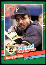Barry Bonds 1991 Donruss #762 Pittsburgh Pirates FREE SHIPPING AutographDen