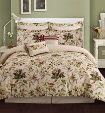 Tropical Printed Queen Cotton Duvet Cover Set, 300 Thread Count, Oversized, F...