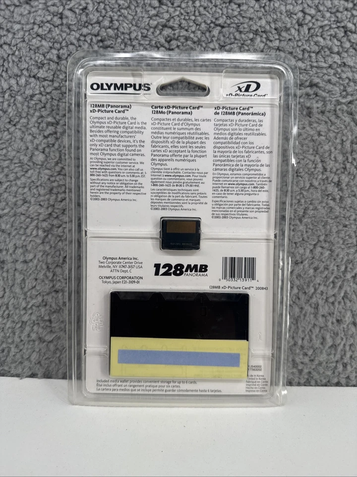 Olympus xD Picture Card 128MB Panorama Memory Card #200843 with Media Wallet NEW - Image 2 of 4