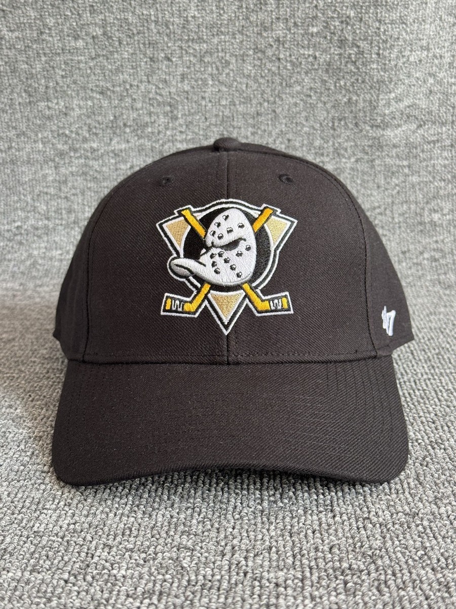 '47 Brand Anaheim Ducks Retro Baseball Cap Strapback Black OSFA NHL Hat