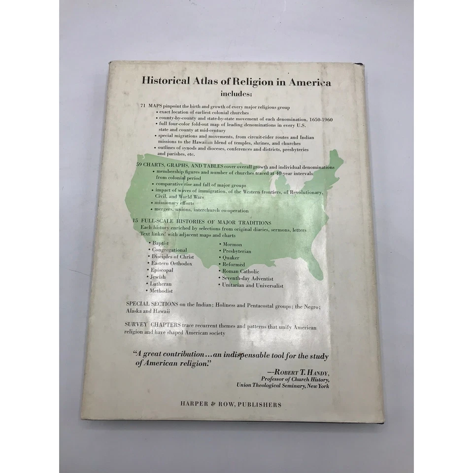 Historical Atlas of Religion in America Edwin Scott Gaustad Geography History - Image 2 of 4