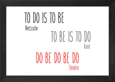 DO BE DO BE DO Gerahmtes Wandbild Poster Leinwanddruck Bild