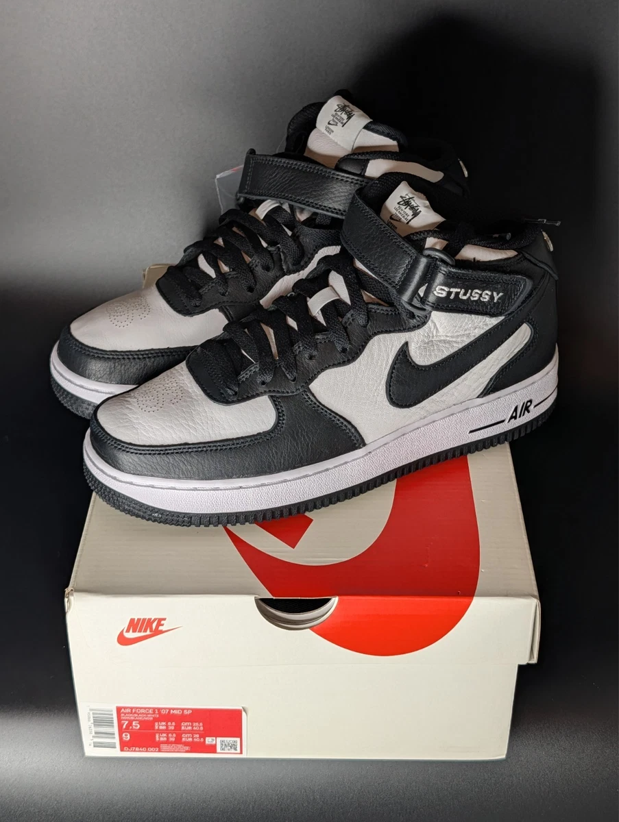 Las mejores ofertas en Nike Stussy x Air Force 1 Mid Black White