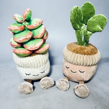 Plush Potted Plant Lot Of 2 Greenhouse By Russ Succulent Rubber Tree
