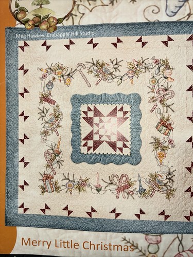 MERRY LITTLE CHRISTMAS ~ Quilt Stitchery Pattern ~ Crabapple Hill pre-owned- OOP