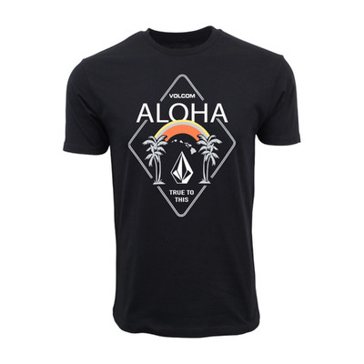 Volcom Aloha Hawaii True To This Graphic Mens Black T Shirt