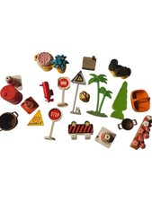Huge Lot Misc Toy Accessories Junk Drawer Lot Street Decor Vintage Playskool