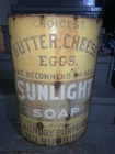 Sunlight Soap Embossed Vintage Porcelain Enamel Curved Sign One Of A Kind 1 Of 1